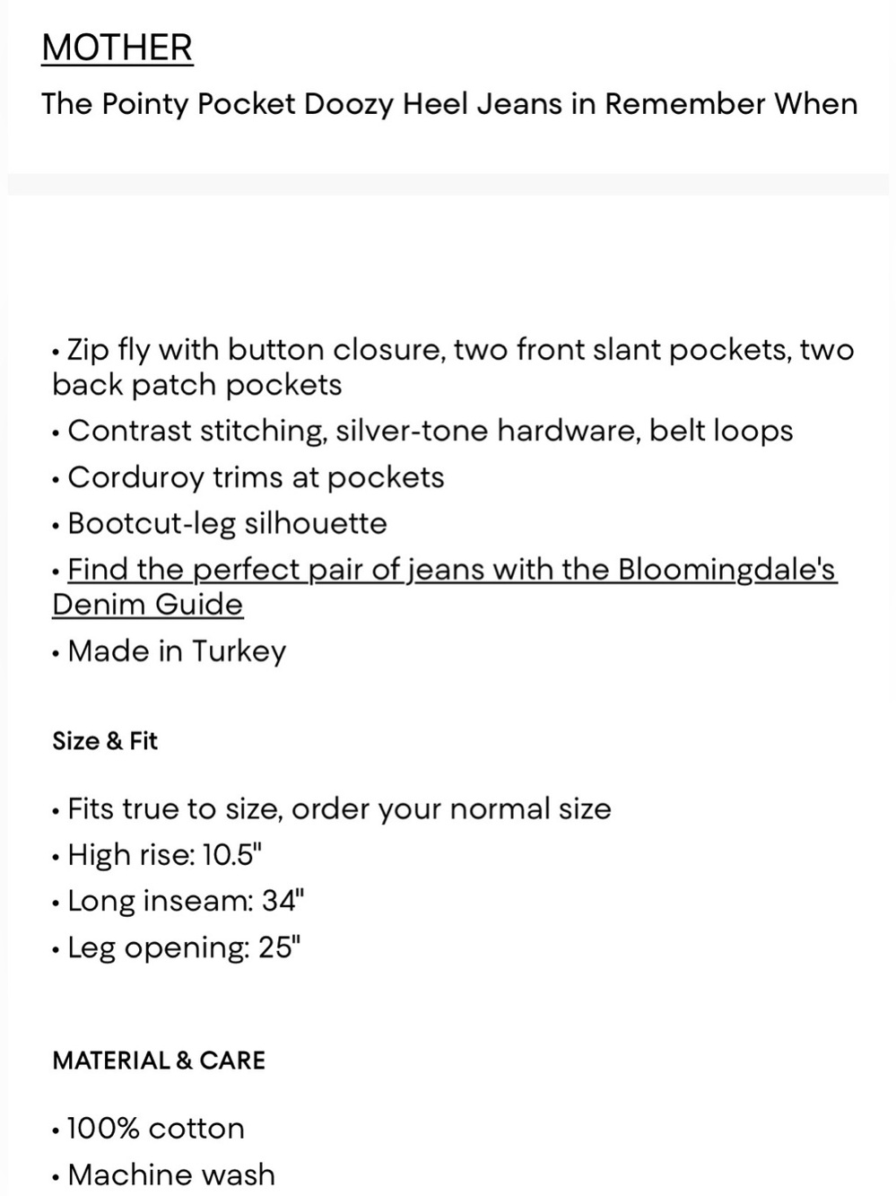 MOTHER The Pointy Pocket Doozy Heel Jeans in Remember When - Picture 6 of 7